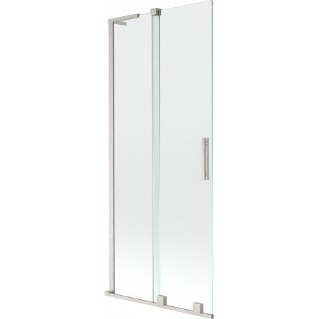 Mexen Velar L 2-flügeliges Duschwand-Schiebeelement 85 x 150 cm, transparent, gebürsteter Nickel - 896-085-003-01-97