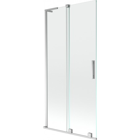 Mexen Velar L Badewannenaufsatz 2-flügelig, verschiebbar 90 x 150 cm, transparent, Chrom - 896-090-003-01-01