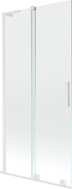 Mexen Velar L Duschwand 2-flügelig ausziehbar 90 x 150 cm, transparent, weiß - 896-090-003-01-20