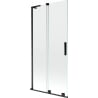Mexen Velar L Badewannen-Faltwand 2-flügelig, 90 x 150 cm, transparent, schwarz - 896-090-003-01-70