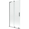Mexen Velar L Duschwand, 2-flügelig, verschiebbar 90 x 150 cm, transparent, Gun Metal - 896-090-003-01-95