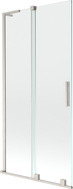 Mexen Velar L 2-flügelige, verschiebbare Duschabtrennung 90 x 150 cm, transparent, gebürsteter Nickel - 896-090-003-01-97