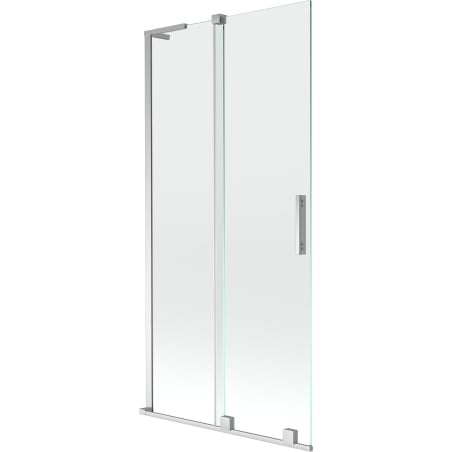 Mexen Velar L Badewannenabtrennung 2-flügelig schiebbar 95 x 150 cm, transparent, Chrom - 896-095-003-01-01