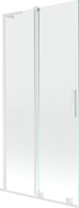 Mexen Velar L Badewannenfaltwand 2-flügelig verschiebbar 95 x 150 cm, transparent, weiß - 896-095-003-01-20