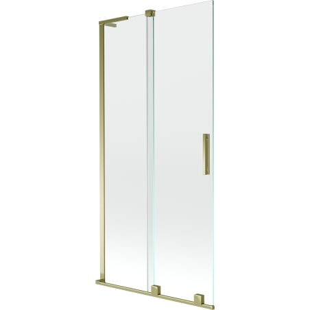 Mexen Velar L Badewannenfaltwand 2-flügelig verschiebbar 95 x 150 cm, transparent, gold - 896-095-003-01-50