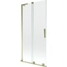 Mexen Velar L Badewannenfaltwand 2-flügelig verschiebbar 95 x 150 cm, transparent, gold - 896-095-003-01-50