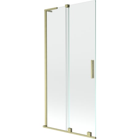 Mexen Velar L Badewannenabtrennung 2-flügelig, Schiebetür 95 x 150 cm, transparent, gebürstetes Gold - 896-095-003-01-55