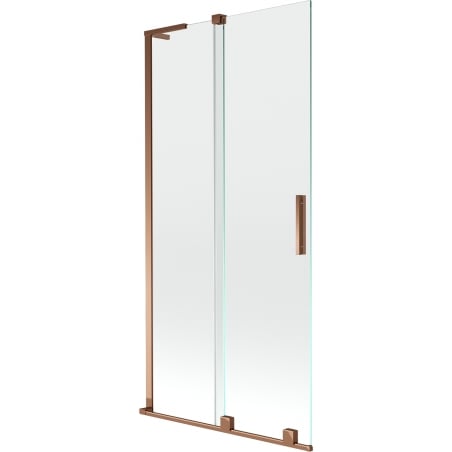 Mexen Velar L Badewannen-Faltwand mit 2 Schwenktüren 95 x 150 cm, transparent, Roségold - 896-095-003-01-60