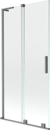 Mexen Velar L zweiflügelige, verschiebbare Duschwand 95 x 150 cm, transparent, Gun-Metal - 896-095-003-01-95