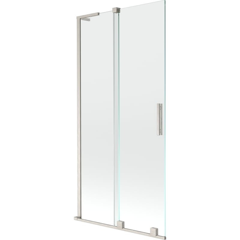 Mexen Velar L zweiflügelige, verschiebbare Duschwand 95 x 150 cm, transparent, gebürsteter Nickel - 896-095-003-01-97