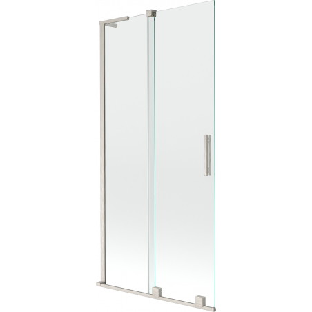 Mexen Velar L zweiflügelige, verschiebbare Duschwand 95 x 150 cm, transparent, gebürsteter Nickel - 896-095-003-01-97