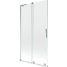 Mexen Velar L Duschabtrennung für Badewanne 2-flügelig verschiebbar 100 x 150 cm, transparent, chrom - 896-100-003-01-01