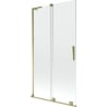 Mexen Velar L Badewannenfaltwand 2-flügelig verschiebbar 100 x 150 cm, transparent, gold - 896-100-003-01-50