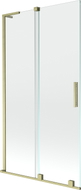 Mexen Velar L Badewannenfaltwand 2-flügelig verschiebbar 100 x 150 cm, transparent, gebürstetes Gold - 896-100-003-01-55