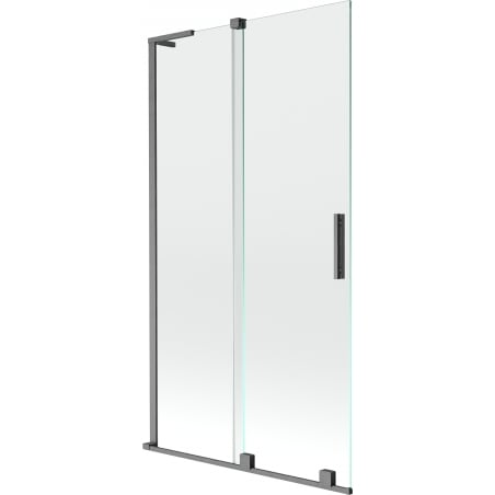 Mexen Velar L 2-flügelige Duschabtrennung, 100 x 150 cm, transparent, gebürstet in Gun Gray - 896-100-003-01-66