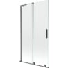 Mexen Velar L 2-flügelige Duschabtrennung, 100 x 150 cm, transparent, gebürstet in Gun Gray - 896-100-003-01-66