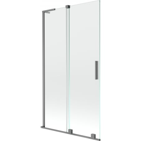 Mexen Velar L zweiflügelige, verschiebbare Duschwand 100 x 150 cm, transparent, gun metal - 896-100-003-01-95