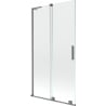 Mexen Velar L zweiflügelige, verschiebbare Duschwand 100 x 150 cm, transparent, gun metal - 896-100-003-01-95