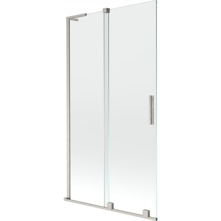 Mexen Velar L 2-flügelige, verschiebbare Duschabtrennung 100 x 150 cm, transparent, gebürstetes Nickel - 896-100-003-01-97