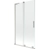 Mexen Velar L 2-flügelige, verschiebbare Duschabtrennung 100 x 150 cm, transparent, gebürstetes Nickel - 896-100-003-01-97