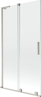 Mexen Velar L 2-flügelige, verschiebbare Duschabtrennung 100 x 150 cm, transparent, gebürstetes Nickel - 896-100-003-01-97