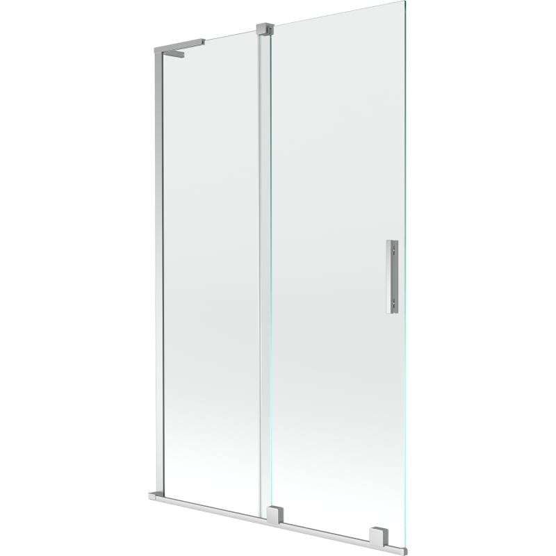 Mexen Velar L Badewannenabtrennung 2-flügelig verschiebbar 110 x 150 cm, transparent, Chrom - 896-110-003-01-01