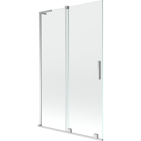 Mexen Velar L Badewannenabtrennung 2-flügelig verschiebbar 110 x 150 cm, transparent, Chrom - 896-110-003-01-01