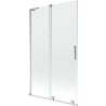 Mexen Velar L Badewannenabtrennung 2-flügelig verschiebbar 110 x 150 cm, transparent, Chrom - 896-110-003-01-01