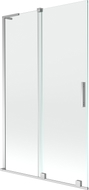 Mexen Velar L Badewannenabtrennung 2-flügelig verschiebbar 110 x 150 cm, transparent, Chrom - 896-110-003-01-01