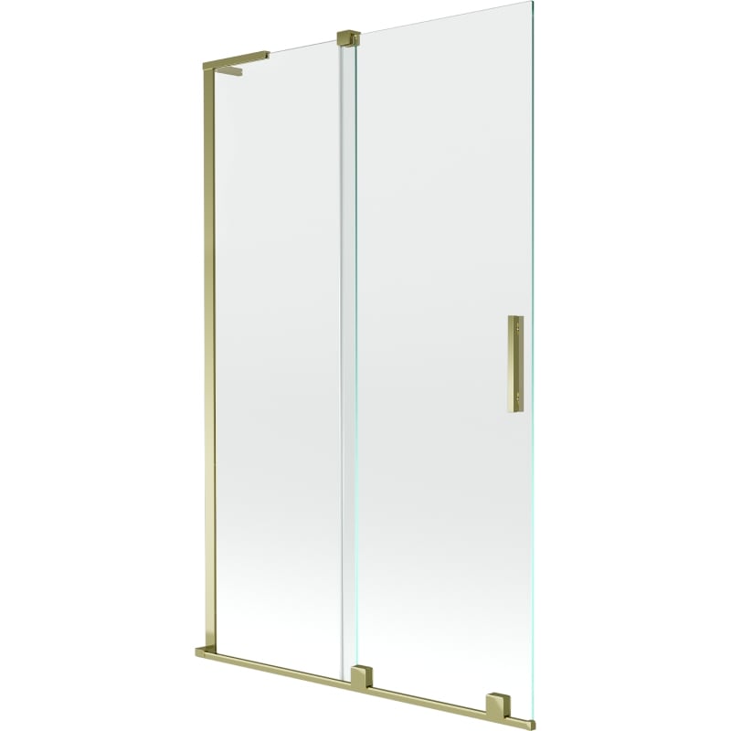 Mexen Velar L 2-flügelige Duschabtrennung 110 x 150 cm, transparent, gold - 896-110-003-01-50