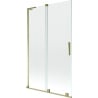 Mexen Velar L 2-flügelige Duschabtrennung 110 x 150 cm, transparent, gold - 896-110-003-01-50