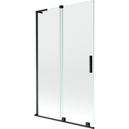 Mexen Velar L Badewannenwand 2-flügelig verschiebbar 110 x 150 cm, transparent, schwarz - 896-110-003-01-70