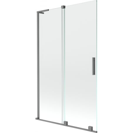 Mexen Velar L 2-flügelige Duschabtrennung, verschiebbar 110 x 150 cm, transparent, Gun Metal - 896-110-003-01-95
