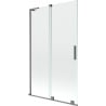 Mexen Velar L 2-flügelige Duschabtrennung, verschiebbar 110 x 150 cm, transparent, Gun Metal - 896-110-003-01-95