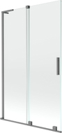 Mexen Velar L 2-flügelige Duschabtrennung, verschiebbar 110 x 150 cm, transparent, Gun Metal - 896-110-003-01-95