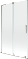 Mexen Velar L zweiflügelige, verschiebbare Duschwand 110 x 150 cm, transparent, gebürsteter Nickel - 896-110-003-01-97