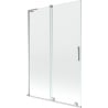 Mexen Velar L Badewannenfaltwand 2-flügelig schiebbar 120 x 150 cm, transparent, Chrom - 896-120-003-01-01