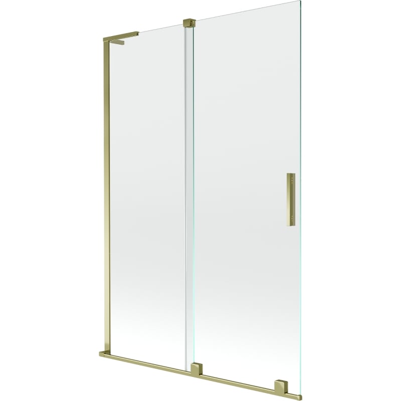 Mexen Velar L Badewannenfaltwand 2-teilig verschiebbar 120 x 150 cm, transparent, gold - 896-120-003-01-50