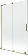 Mexen Velar L Badewannenfaltwand 2-teilig verschiebbar 120 x 150 cm, transparent, gold - 896-120-003-01-50