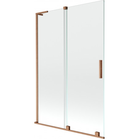 Mexen Velar L Duschabtrennung 2-flügelig, verschiebbar 120 x 150 cm, transparent, gebürstetes Kupfer - 896-120-003-01-65
