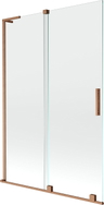 Mexen Velar L Duschabtrennung 2-flügelig, verschiebbar 120 x 150 cm, transparent, gebürstetes Kupfer - 896-120-003-01-65