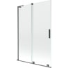 Mexen Velar L 2-flügelige Duschabtrennung, 120 x 150 cm, transparent, gebürstetes Gun Gray - 896-120-003-01-66