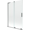 Mexen Velar L 2-flügelige verschiebbare Duschwand 120 x 150 cm, transparent, Gun Metal - 896-120-003-01-95