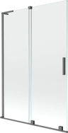 Mexen Velar L 2-flügelige verschiebbare Duschwand 120 x 150 cm, transparent, Gun Metal - 896-120-003-01-95