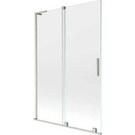 Mexen Velar L 2-flüglige Duschabtrennung zum Schieben 120 x 150 cm, transparent, gebürstetes Nickel - 896-120-003-01-97
