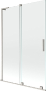 Mexen Velar L 2-flüglige Duschabtrennung zum Schieben 120 x 150 cm, transparent, gebürstetes Nickel - 896-120-003-01-97