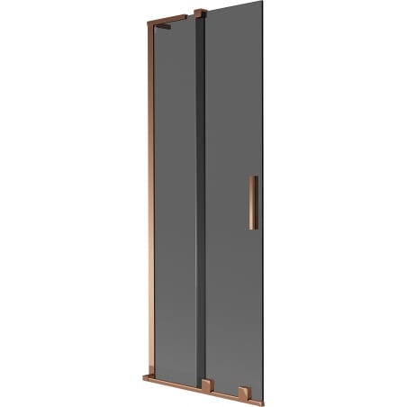 Mexen Velar L Badewannenabtrennung 2-flügelig, 70 x 150 cm, grafit, roségold - 896-070-003-41-60