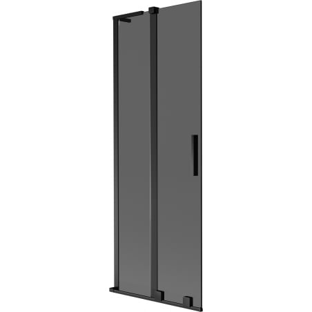 Mexen Velar L Badewannen-Abtrennung 2-flügelig, verschiebbar 70 x 150 cm, Graphit, Schwarz - 896-070-003-41-70