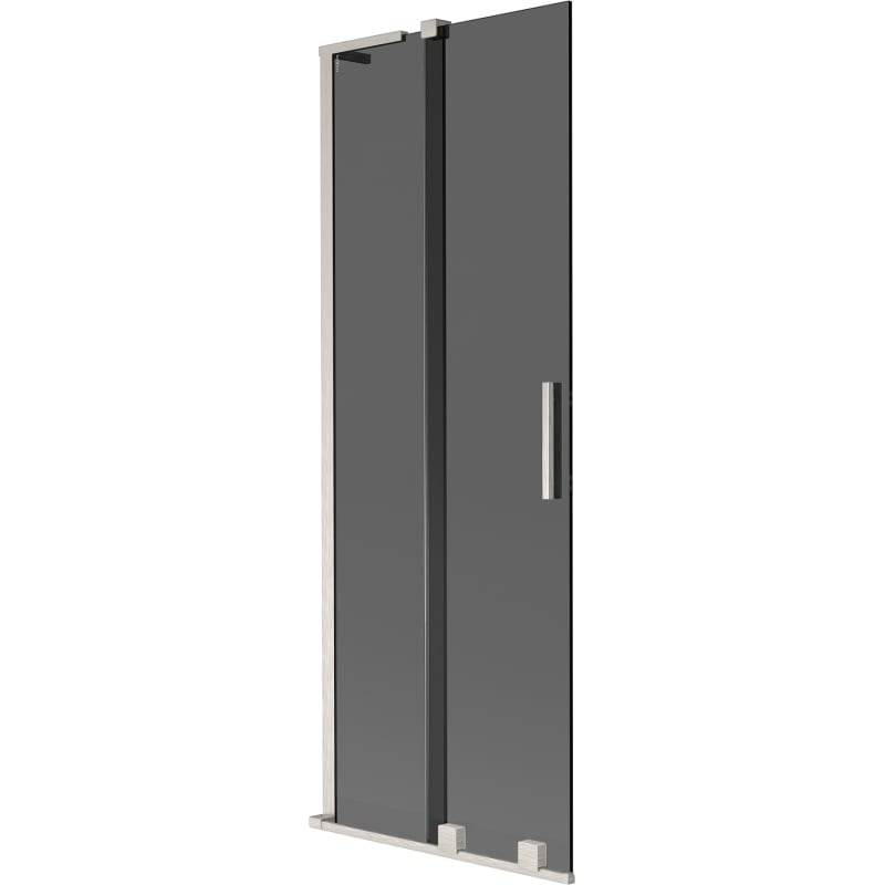 Mexen Velar L Badewannenabtrennung 2-flügelig, 70 x 150 cm, Graphit, gebürstetes Nickel - 896-070-003-41-97