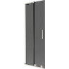 Mexen Velar L Badewannenabtrennung 2-flügelig, 70 x 150 cm, Graphit, gebürstetes Nickel - 896-070-003-41-97